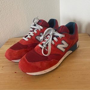 New Balance 496 Front Lace C Cap Red Sneaker
